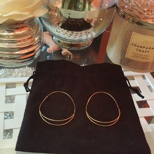 Anthropologie gold hoop earrings